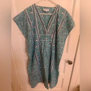 Emerson Fry Francina caftan Aquamarine Lurex